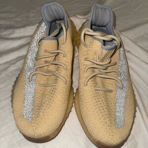 Adidas Yeezy Boost 350 V2 Linen FY5158 Beige Gray Primeknit Women's Sneakers